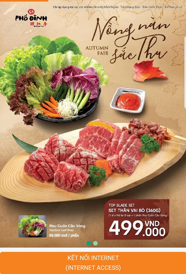 WiFi Marketing tại chuỗi nhà hàng Phổ Đình