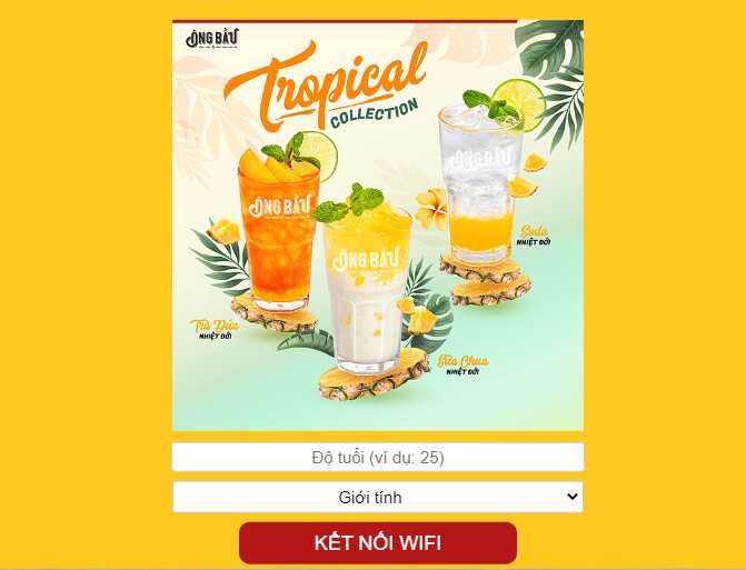 WiFi Marketing tại Cà Phê Ông Bầu