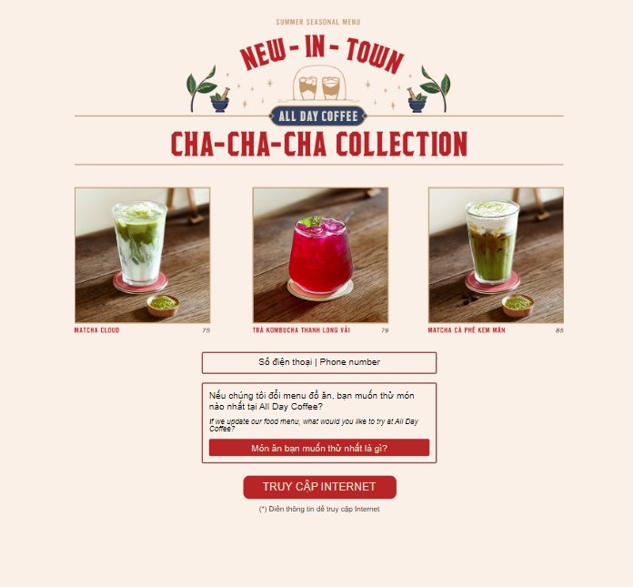 WiFi Marketing tại All Day Coffee