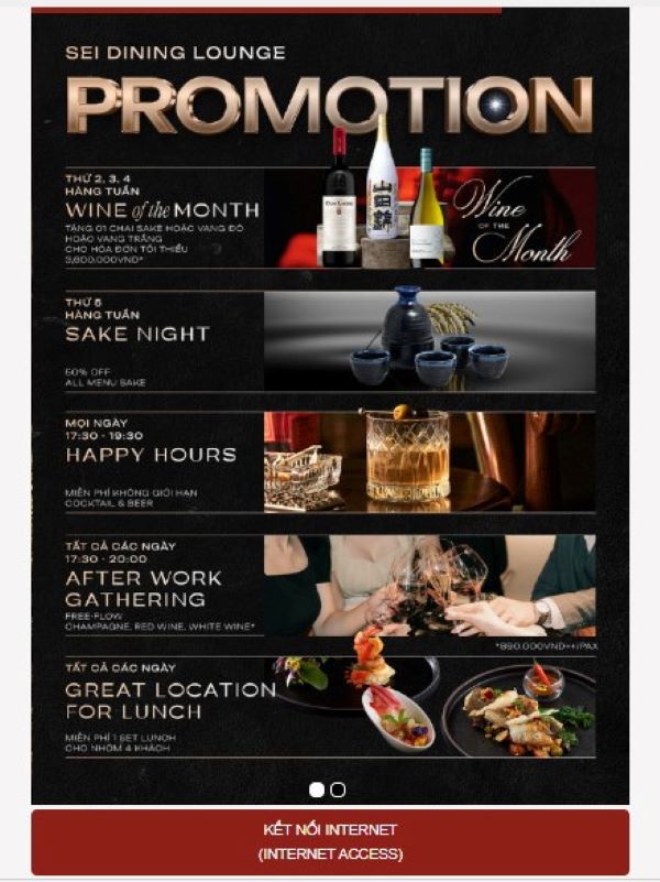 Wifi Marketing tại SEI Dining Lounge