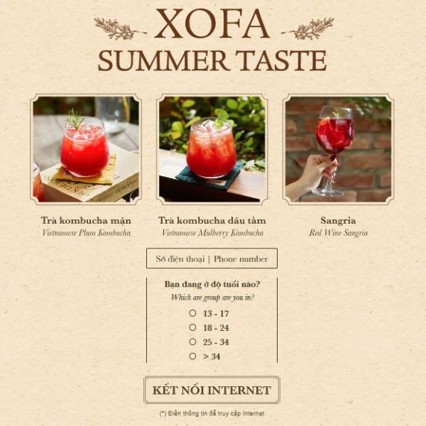 Wifi Marketing tại Xofa Café & Bistro