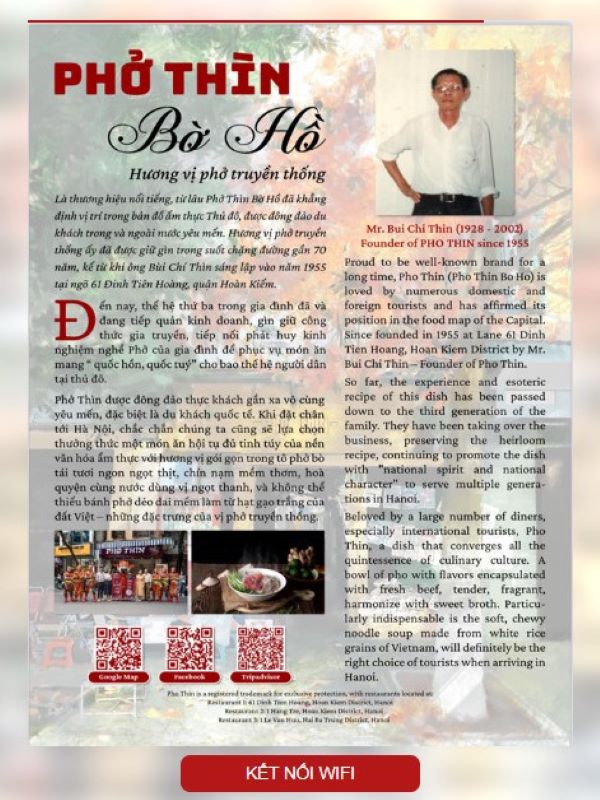 Wifi Marketing tại Phở Thìn Bờ Hồ